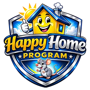 Happy Home Protection Program pest control badge