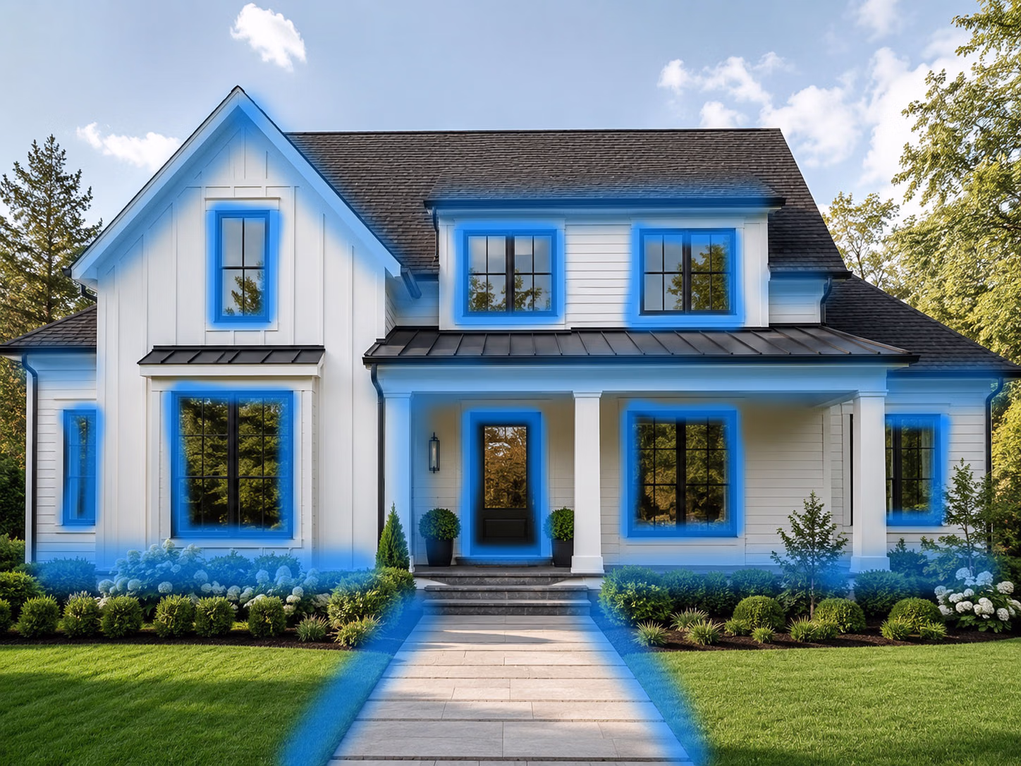 Home exterior before Blue Beetle pest protection highlights